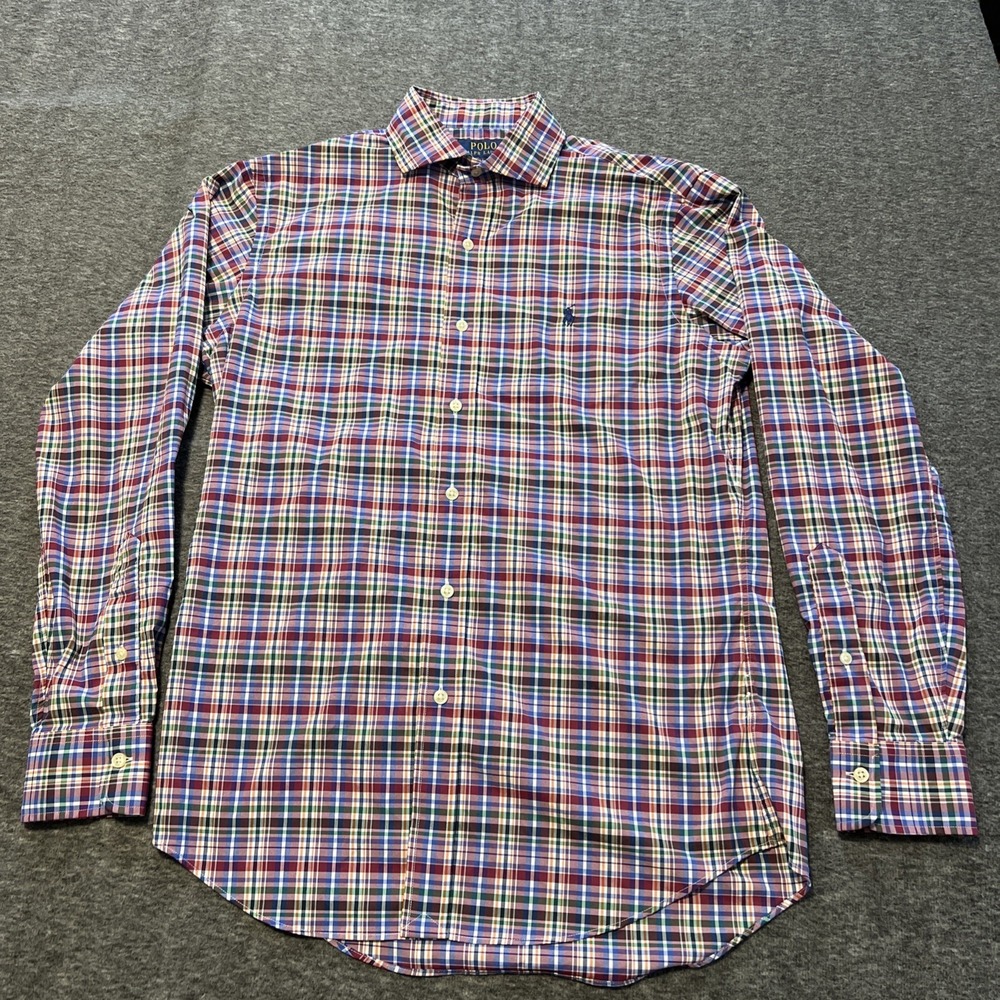 POLO RALPH LAUREN Long Sleeve Button Up‎ Shirt  Plaid Size SP Great Condition!